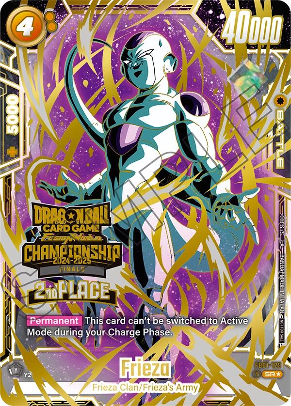 Frieza (FB01-129) (Championship 2024-2025 Finals 2nd Place) [Tournament and Championship Promos] | Cards and Coasters CA