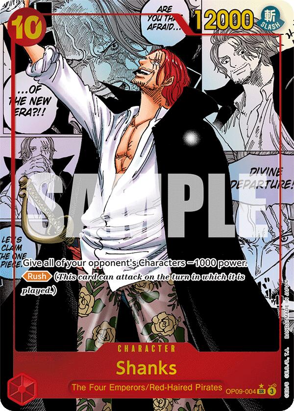 Shanks (Manga Parallel) [Emperors in the New World] | Cards and Coasters CA