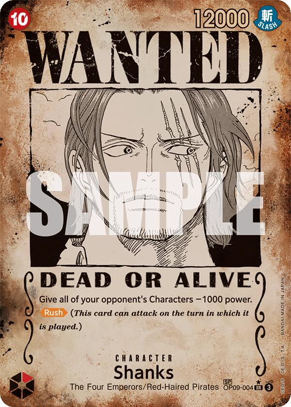 Shanks (Wanted Poster) [Emperors in the New World] | Cards and Coasters CA