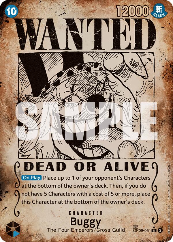 Buggy (Wanted Poster) [Emperors in the New World] | Cards and Coasters CA