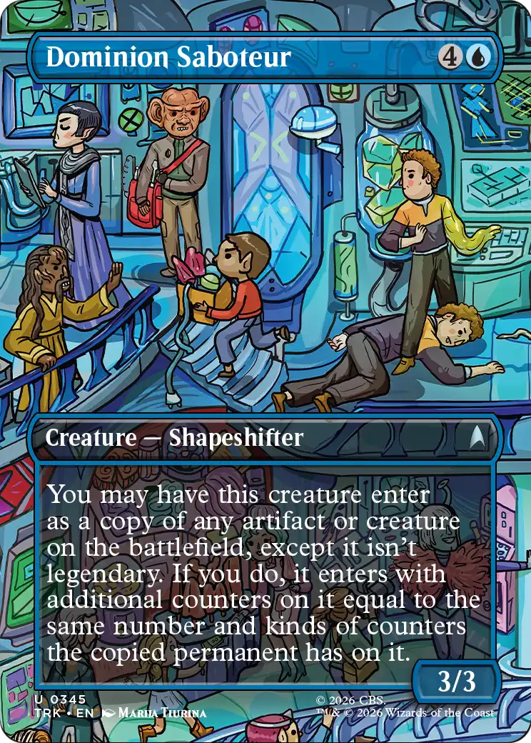 Dominion Saboteur (Borderless) [Star Trek] | Cards and Coasters CA