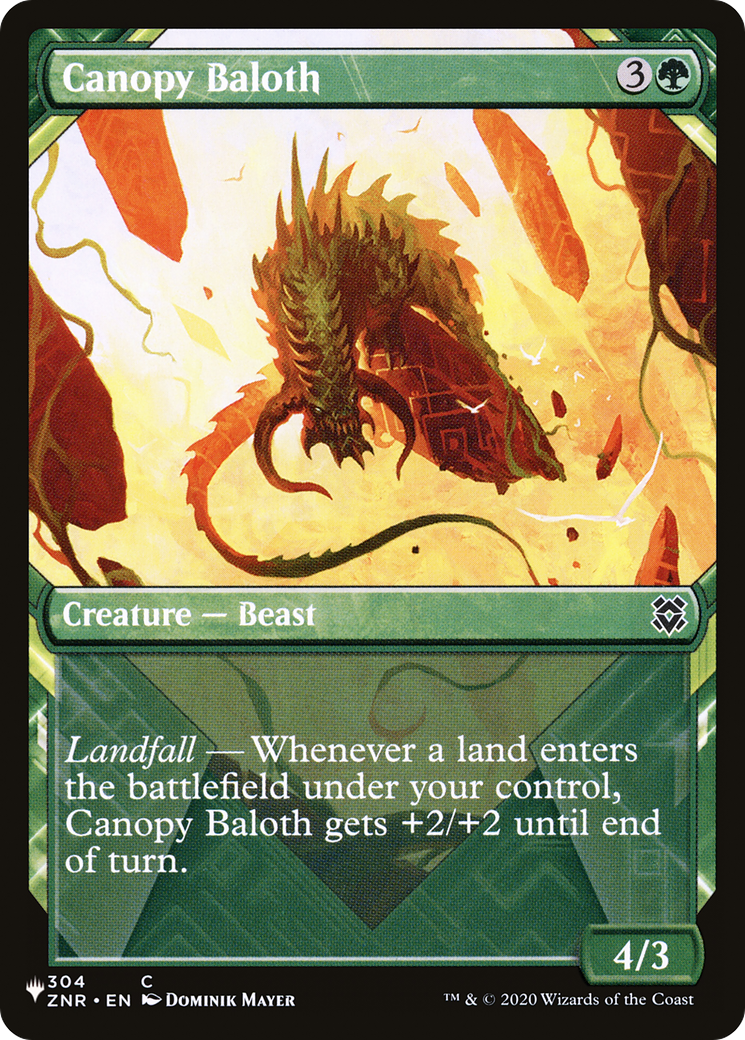 Canopy Baloth (Showcase) [The List] | Cards and Coasters CA