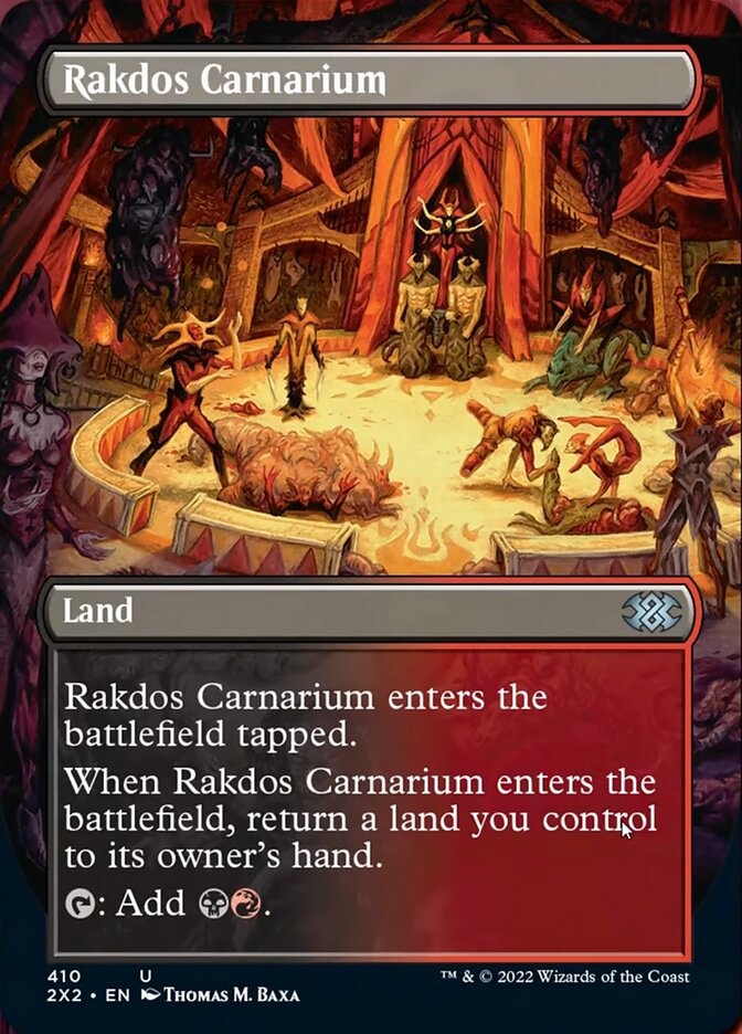 Rakdos Carnarium (Borderless Alternate Art) [Double Masters 2022] | Cards and Coasters CA