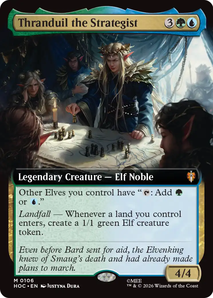 Thranduil the Strategist (Extended Art) [The Hobbit: Eternal-Legal] | Cards and Coasters CA
