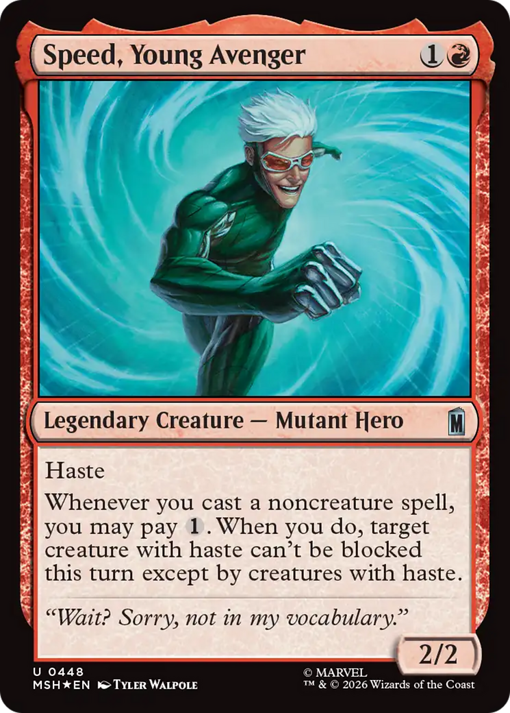 Speed, Young Avenger (Surge Foil) [Marvel Super Heroes] | Cards and Coasters CA