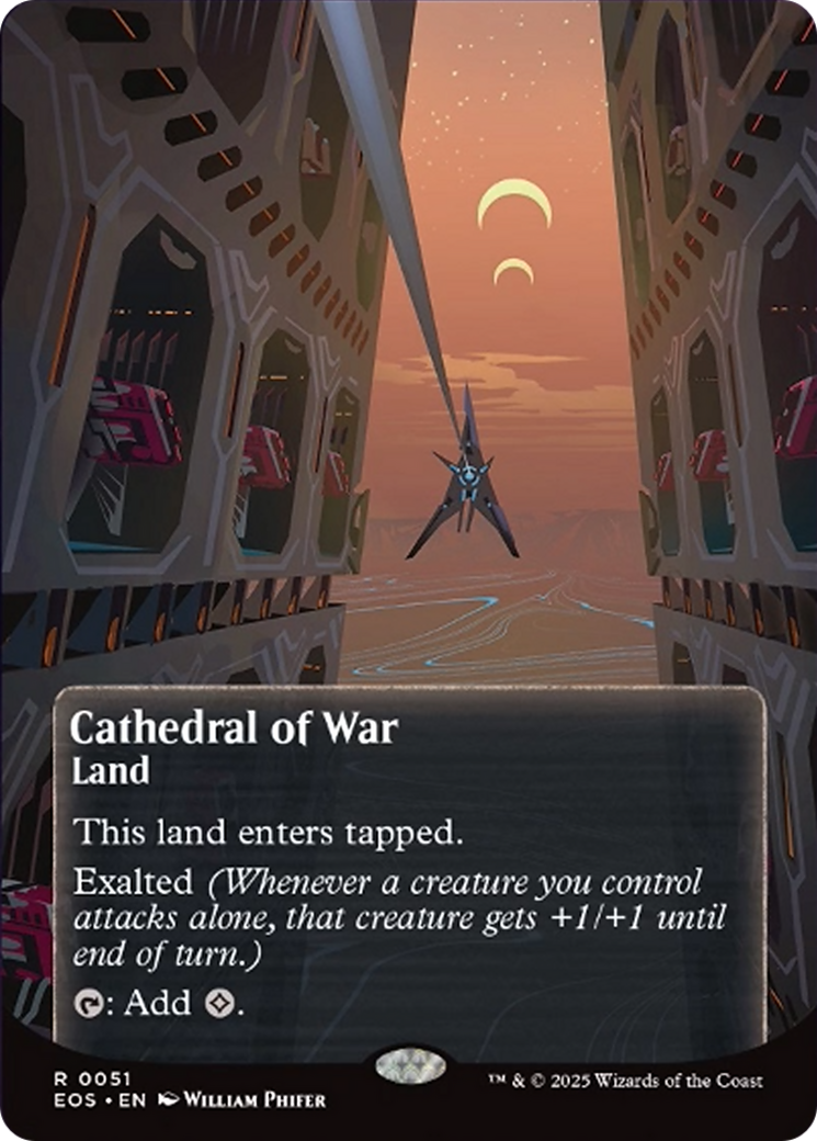 Cathedral of War (0051) (Borderless) [Edge of Eternities: Stellar Sights] | Cards and Coasters CA
