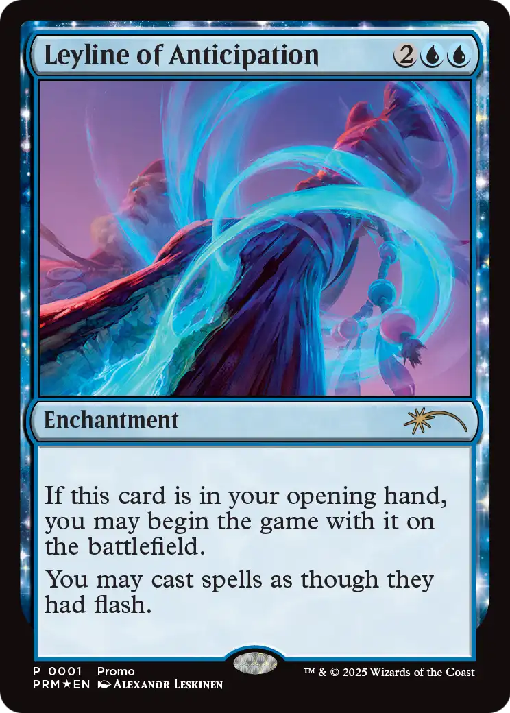 Leyline of Anticipation [Wizards Play Network 2026] | Cards and Coasters CA