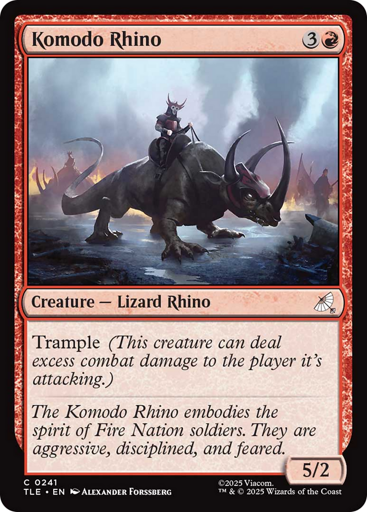 Komodo Rhino [Avatar: The Last Airbender: Eternal-Legal] | Cards and Coasters CA