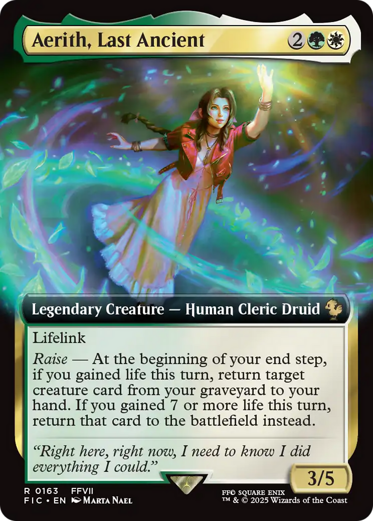 Aerith, Last Ancient (Extended Art) [FINAL FANTASY Commander] | Cards and Coasters CA