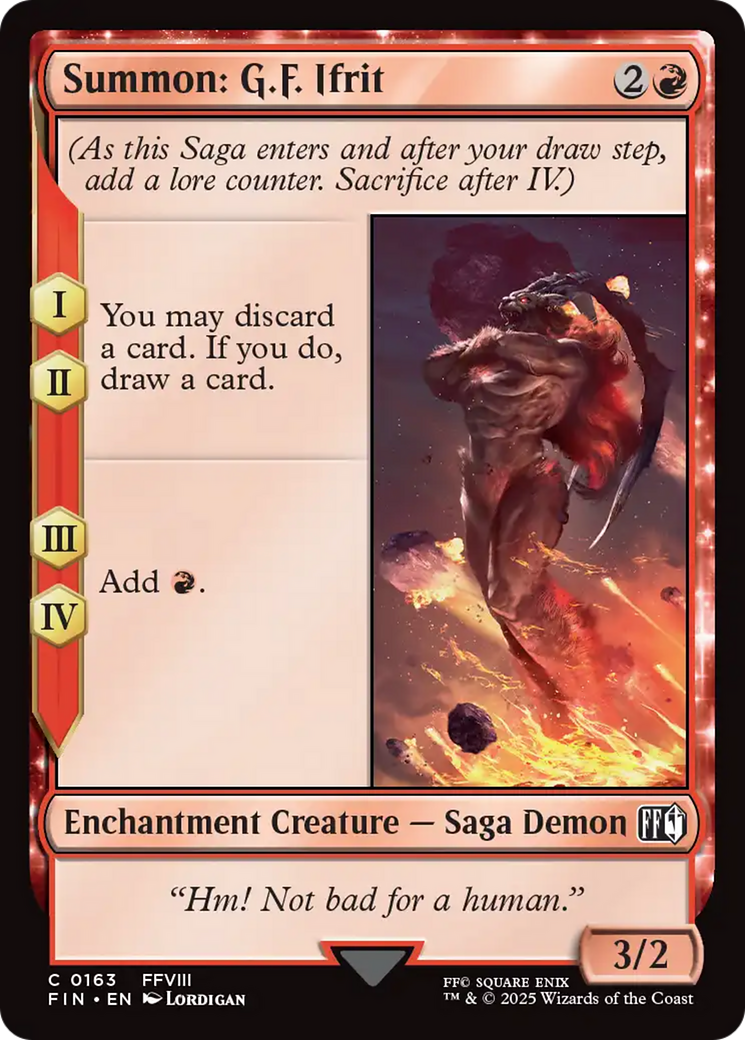 Summon: G.F. Ifrit [FINAL FANTASY] | Cards and Coasters CA