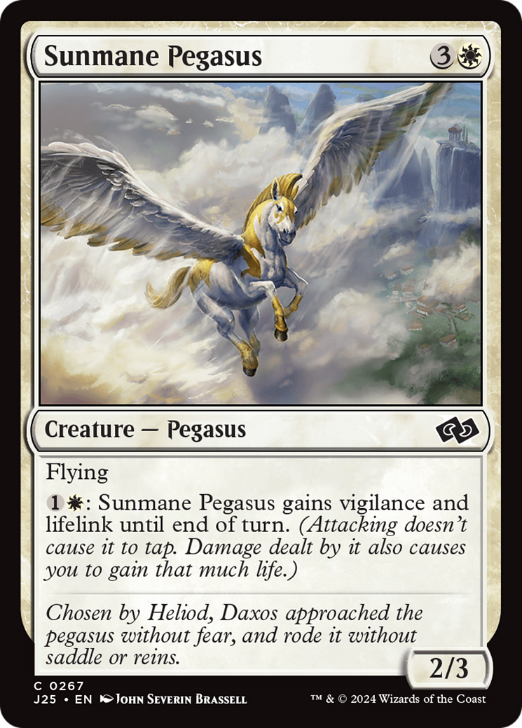 Sunmane Pegasus [Foundations Jumpstart] | Cards and Coasters CA