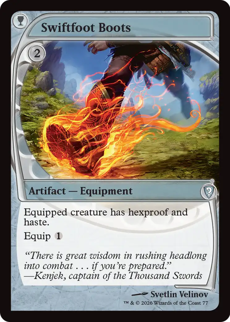 Swiftfoot Boots (Future Sight) [Mystery Booster: Commander Edition] | Cards and Coasters CA