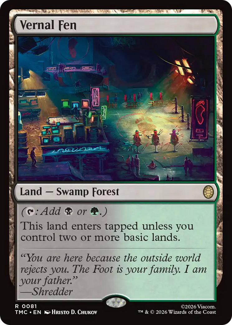 Vernal Fen [Teenage Mutant Ninja Turtles Commander] | Cards and Coasters CA