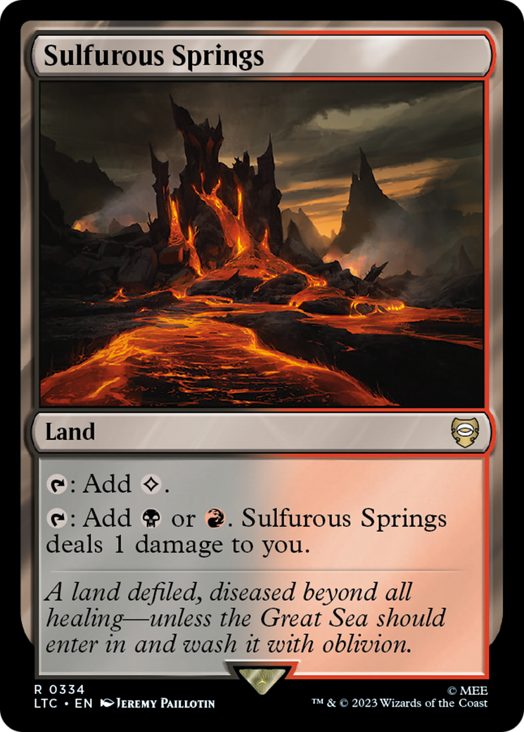 Sulfurous Springs [The Lord of the Rings: Tales of Middle-Earth Commander] | Cards and Coasters CA