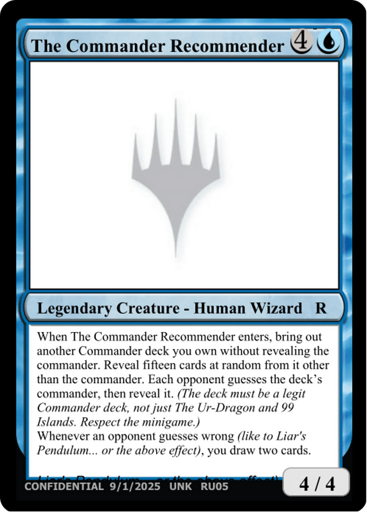 The Commander Recommender [Unknown Event] | Cards and Coasters CA