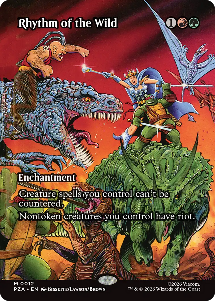 Rhythm of the Wild (Borderless) [Teenage Mutant Ninja Turtles Eternal-Legal] | Cards and Coasters CA