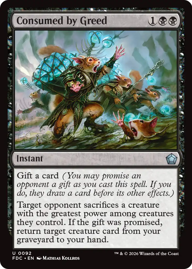 Consumed by Greed [Foundations Commander] | Cards and Coasters CA