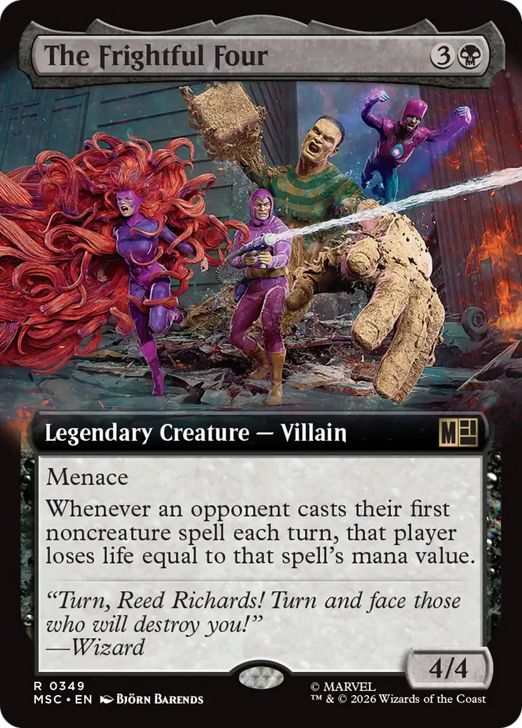 The Frightful Four (Extended Art) [Marvel Super Heroes Commander] | Cards and Coasters CA
