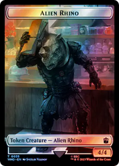 Alien Rhino // Food (0059) Double-Sided Token (Surge Foil) [Doctor Who Tokens] | Cards and Coasters CA