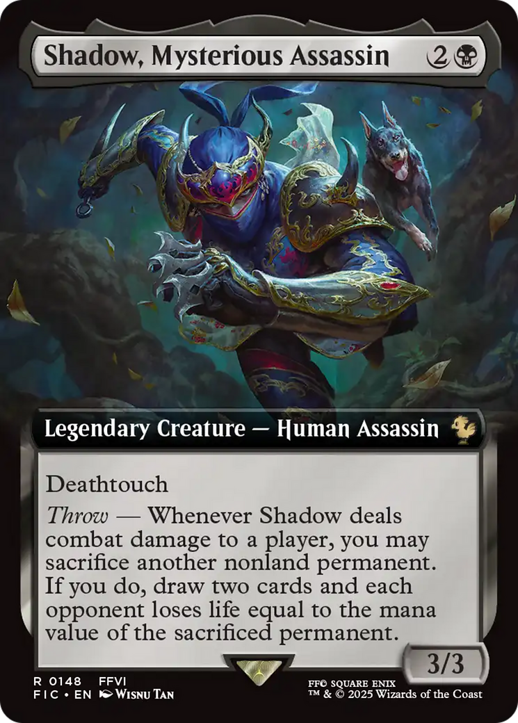 Shadow, Mysterious Assassin (Extended Art) [FINAL FANTASY Commander] | Cards and Coasters CA