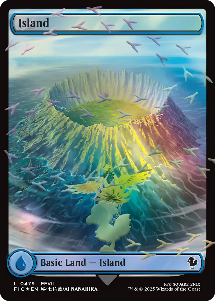 Island (Chocobo Track Foil) [FINAL FANTASY Commander] | Cards and Coasters CA