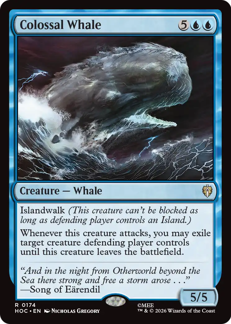 Colossal Whale [The Hobbit: Eternal-Legal] | Cards and Coasters CA