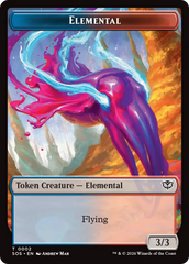 Elemental (0002) // Treasure Double-Sided Token [Secrets of Strixhaven Tokens] | Cards and Coasters CA