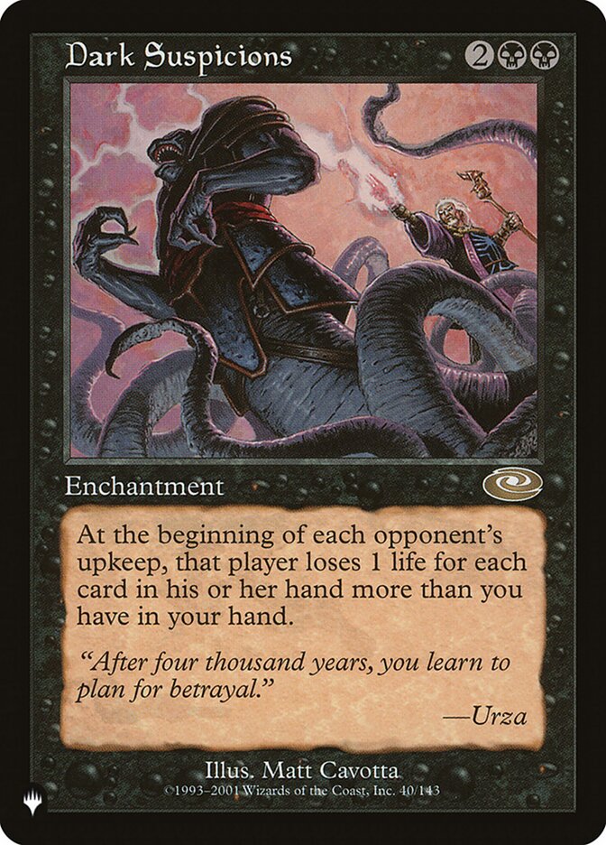 Dark Suspicions [The List] | Cards and Coasters CA