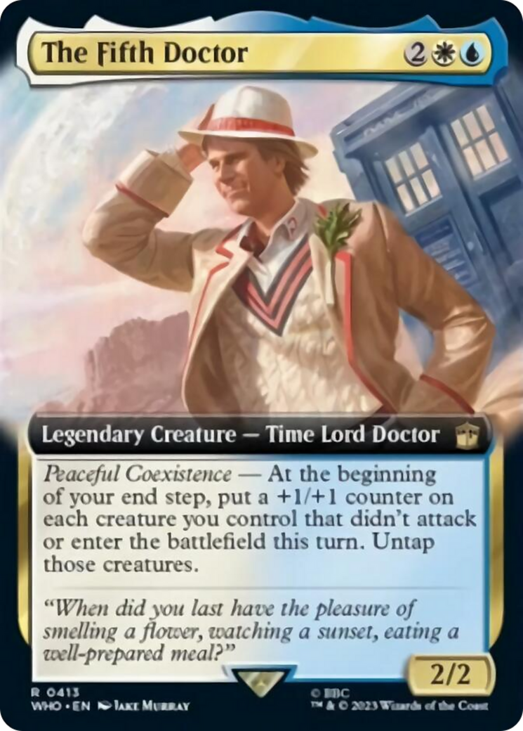 The Fifth Doctor (Extended Art) [Doctor Who] | Cards and Coasters CA