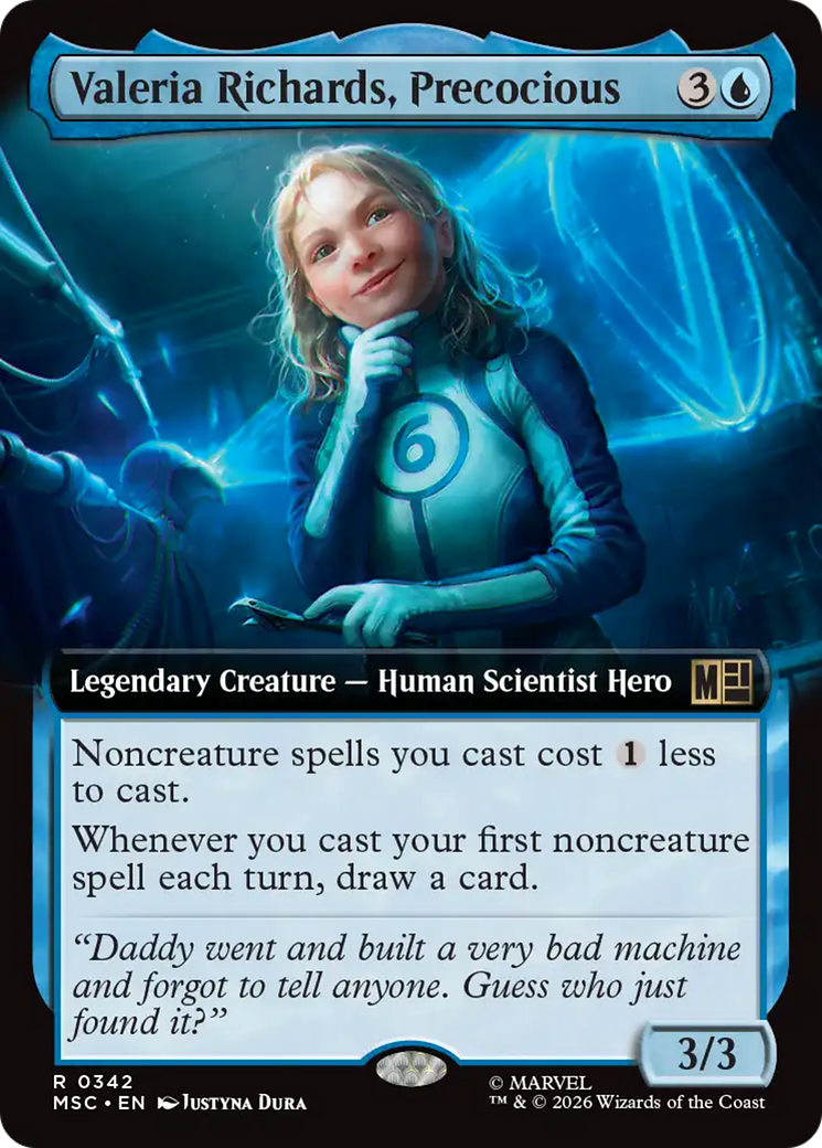 Valeria Richards, Precocious (Extended Art) [Marvel Super Heroes Commander] | Cards and Coasters CA