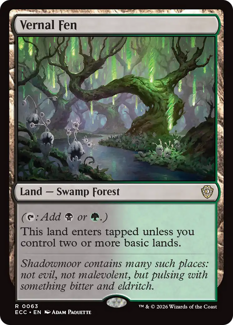 Vernal Fen [Lorwyn Eclipsed Commander] | Cards and Coasters CA