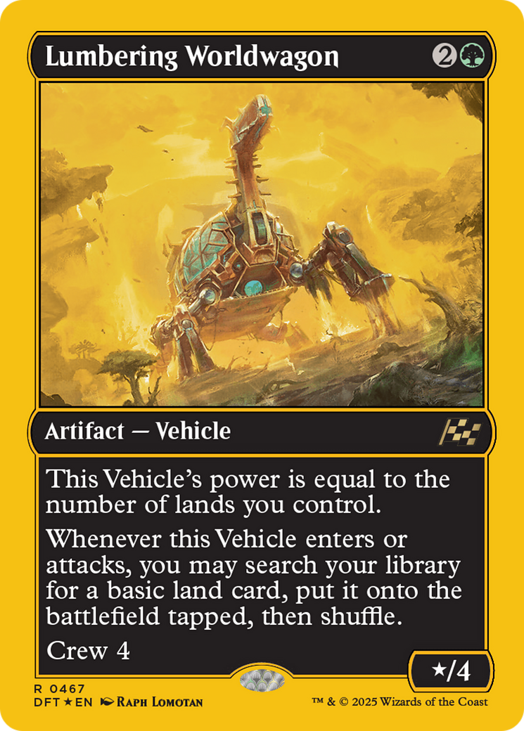 Lumbering Worldwagon (First-Place Foil) [Aetherdrift] | Cards and Coasters CA