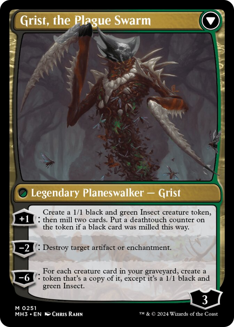 Grist, Voracious Larva // Grist, the Plague Swarm [Modern Horizons 3] | Cards and Coasters CA