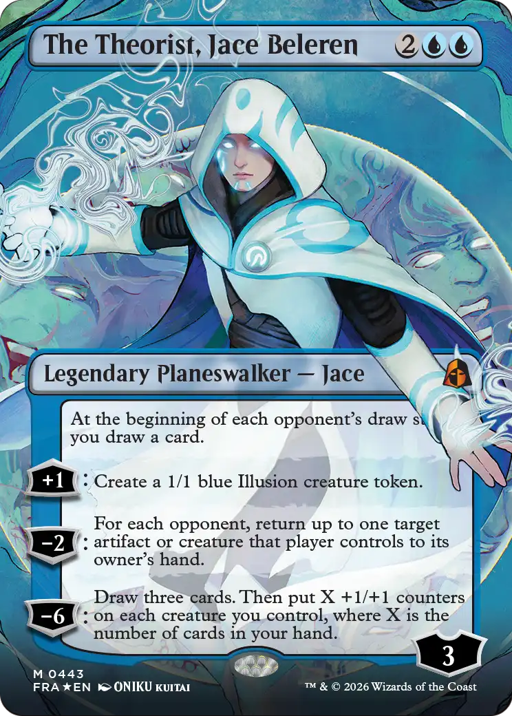 The Theorist, Jace Beleren (Borderless) (0443) [Reality Fracture] | Cards and Coasters CA