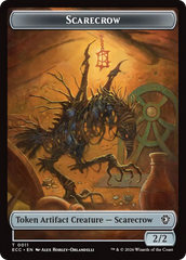 Saproling // Scarecrow Double-Sided Token [Lorwyn Eclipsed Tokens] | Cards and Coasters CA