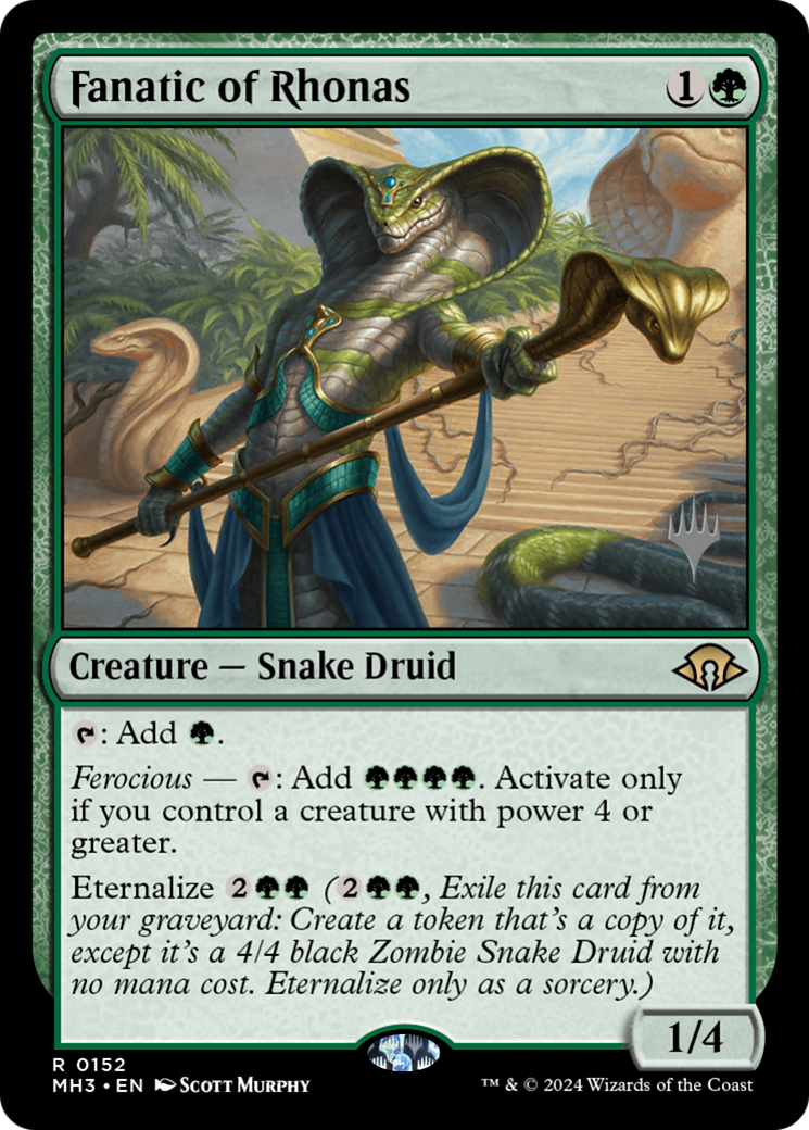 Fanatic of Rhonas [Lorwyn Eclipsed Promos] | Cards and Coasters CA