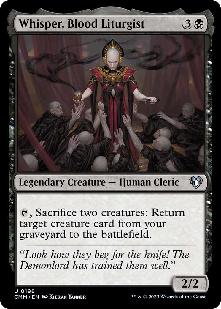 Whisper, Blood Liturgist [Commander Masters] | Cards and Coasters CA