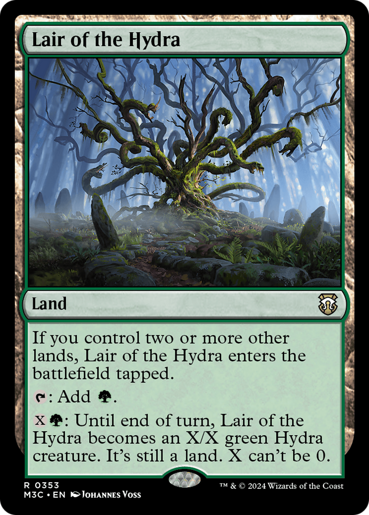 Lair of the Hydra (Ripple Foil) [Modern Horizons 3 Commander] | Cards and Coasters CA