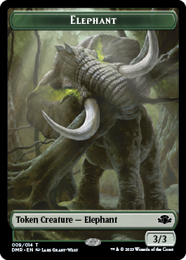 Elephant // Construct Double-Sided Token [Dominaria Remastered Tokens] | Cards and Coasters CA