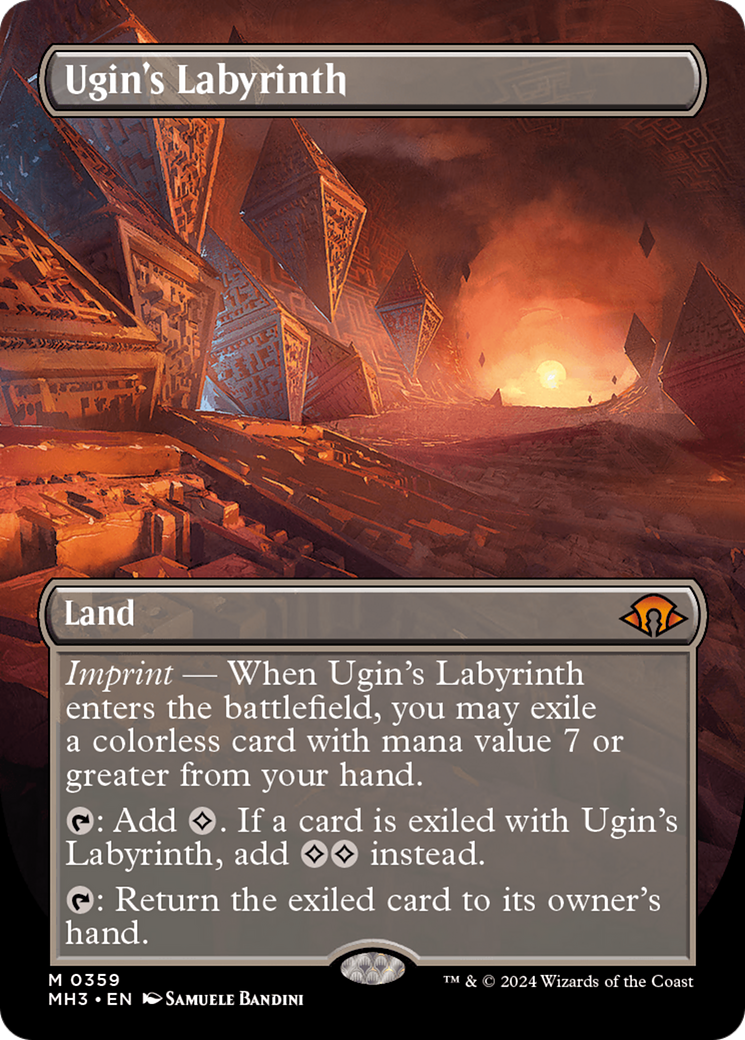 Ugin's Labyrinth (Borderless) [Modern Horizons 3] | Cards and Coasters CA