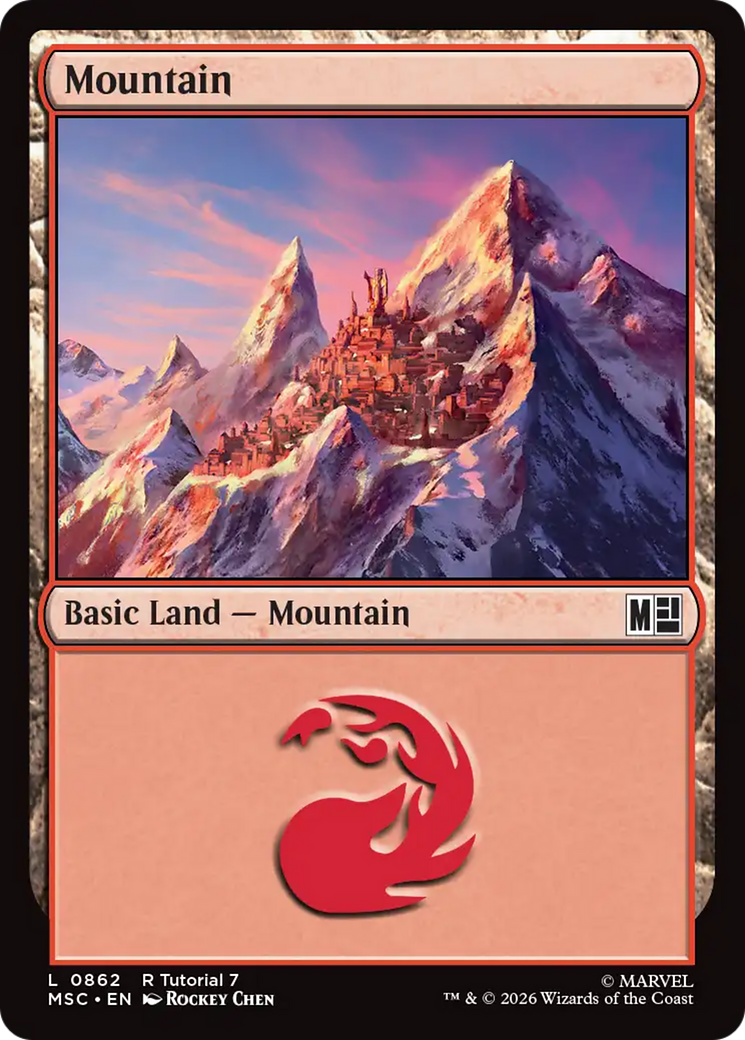 Mountain (0862) [Marvel Super Heroes Commander] | Cards and Coasters CA