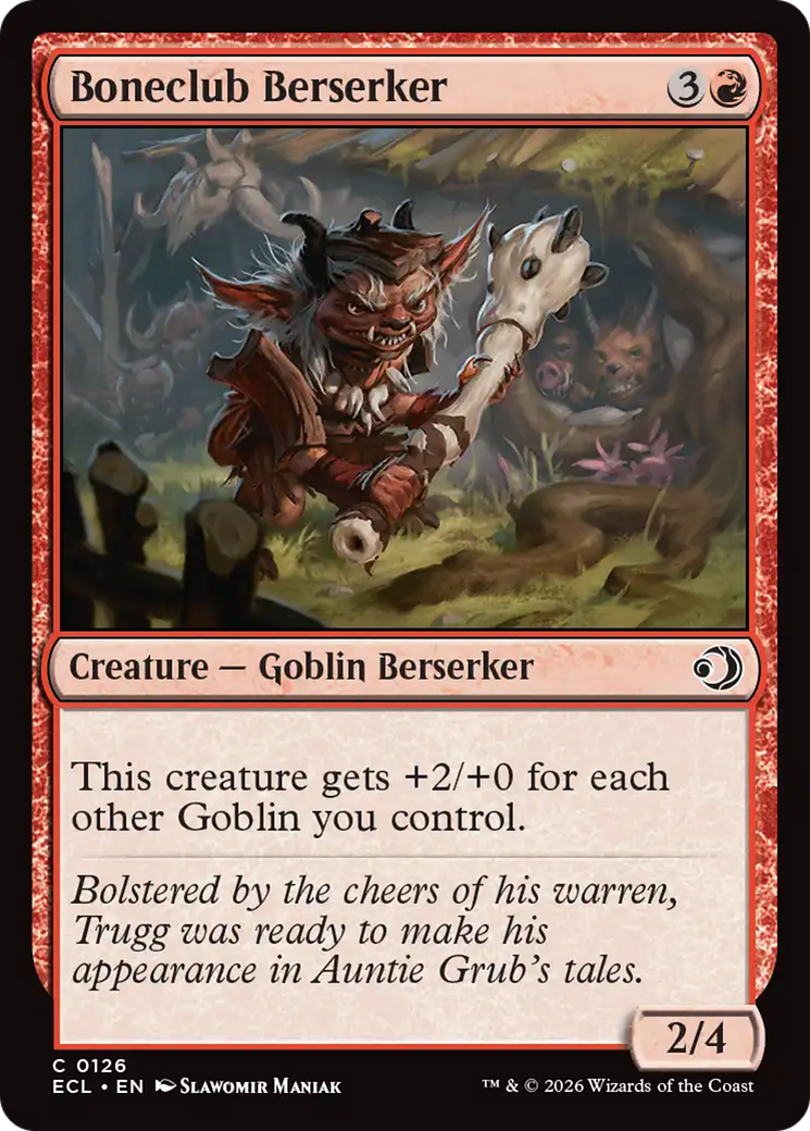 Boneclub Berserker [Lorwyn Eclipsed] | Cards and Coasters CA