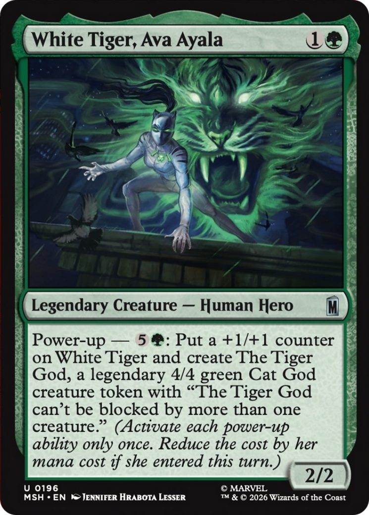White Tiger, Ava Ayala [Marvel Super Heroes] | Cards and Coasters CA