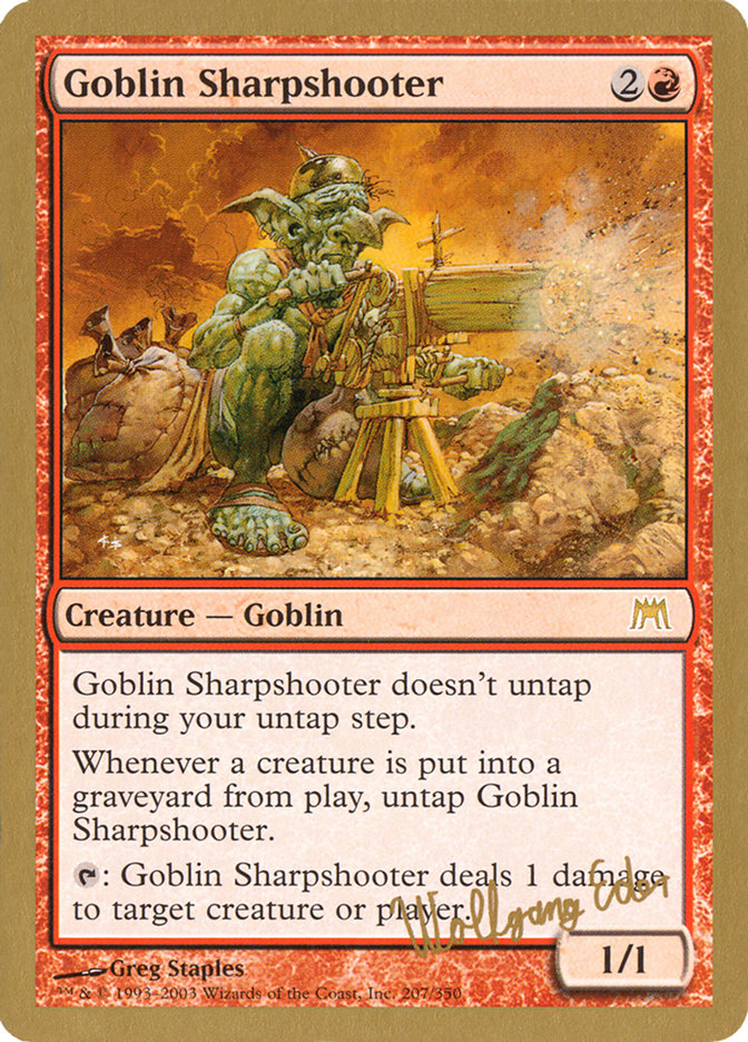 Goblin Sharpshooter (Wolfgang Eder) [World Championship Decks 2003] | Cards and Coasters CA