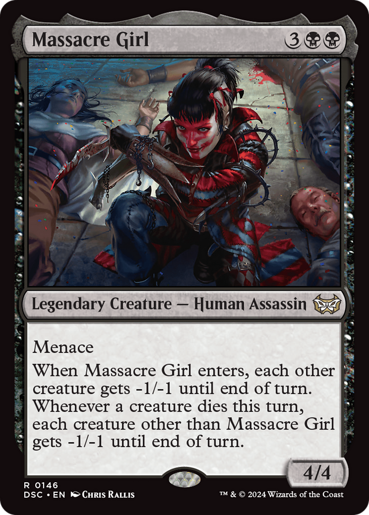 Massacre Girl [Duskmourn: House of Horror Commander] | Cards and Coasters CA