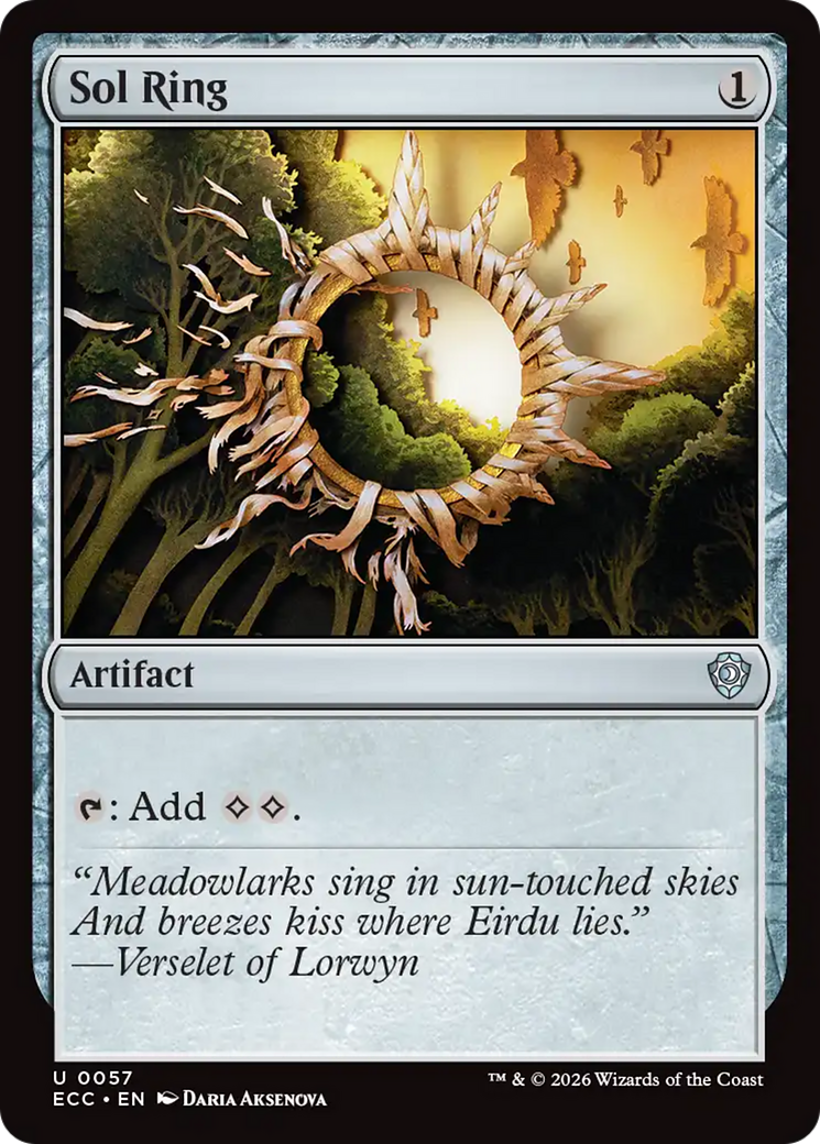 Sol Ring (0057) [Lorwyn Eclipsed Commander] | Cards and Coasters CA