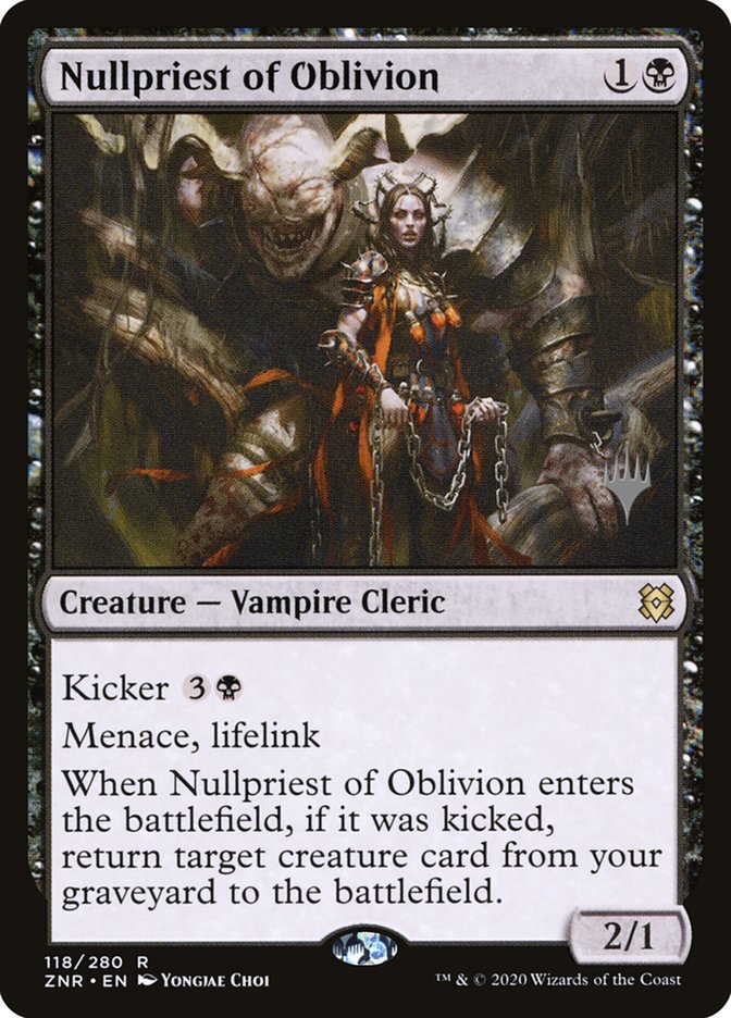 Nullpriest of Oblivion (Promo Pack) [Zendikar Rising Promos] | Cards and Coasters CA