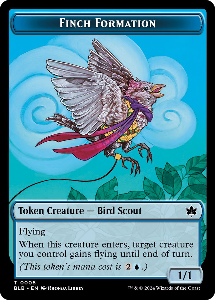 Finch Formation Token [Bloomburrow Tokens] | Cards and Coasters CA