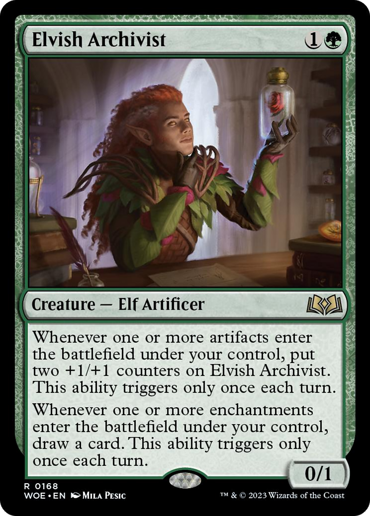 Elvish Archivist [Wilds of Eldraine] | Cards and Coasters CA