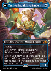 Tamiyo, Inquisitive Student // Tamiyo, Seasoned Scholar (Borderless) (Textured Foil) [Modern Horizons 3] | Cards and Coasters CA